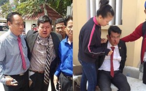 តំណាងរាស្រ្ត លោក គង់ សភា និងលោក ញ៉យ ចំរើន រងរបួសដោយក្រុមមនុស្សមួយក្រុមវាយ (រូបថតផ្តល់ឲ្យ)