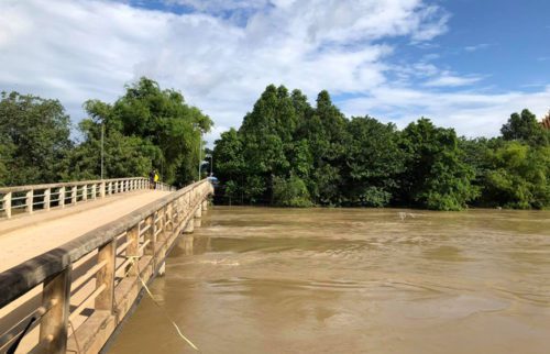 ស្ថានភាពទឹកស្ទឹងព្រែកត្នោត នៅភូមិសាស្ត្រខណ្ឌដង្កោ រាជធានីភ្នំពេញ ថ្ងៃទី១០ ខែតុលា ឆ្នាំ២០២១។