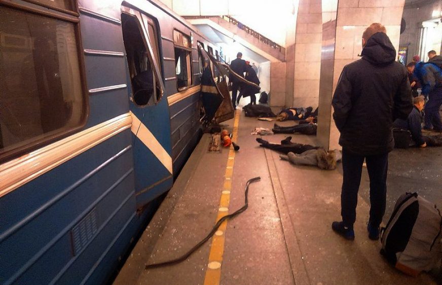 APTOPIX Russia Subway Explosion