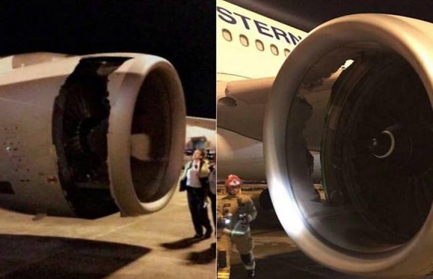20170612-vod-udom-g-ss-China Eastern plane makes emergency landing in Australia with hole in engine casing