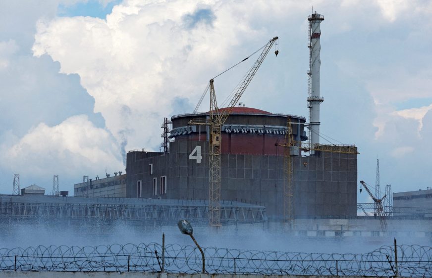 FILE PHOTO: A view shows the Zaporizhzhia Nuclear Power Plant in the course of Ukraine-Russia conflict outside the Russian-controlled city of Enerhodar in the Zaporizhzhia region, Ukraine August 4, 2022. REUTERS/Alexander Ermochenko//File Photo
