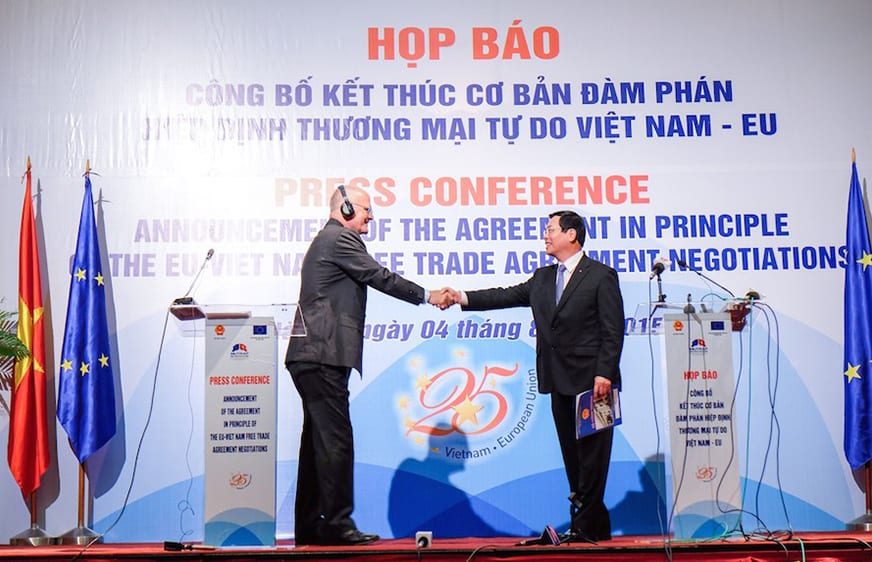 4 August 2015,  the EU and Vietnam have reached an agreement in principle for a free trade agreement (FTA). (Image: eurochamvn.org)