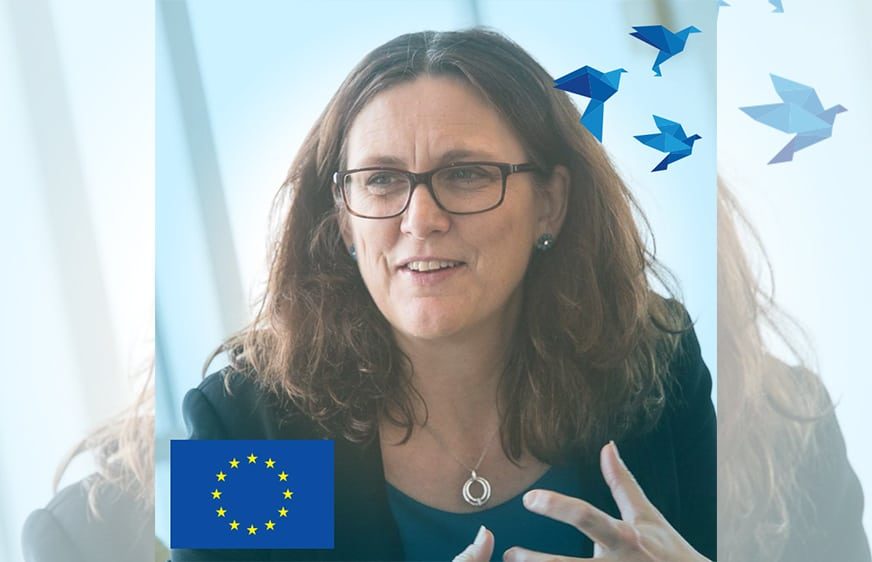 លោកស្រី Cecilia Malmström ទទួលបន្ទុកជាតំណាងពាណិជ្ជកម្មអឺរ៉ុប (European Trade Commissioner) (រូបភាព៖ ហ្វេសប៊ុក លោកស្រី Cecilia Malmström)