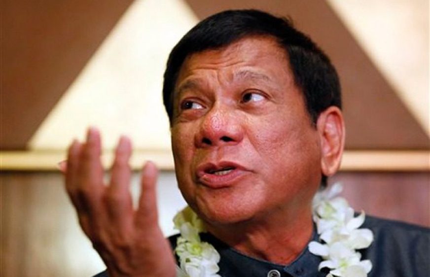 លោក Rodrigo Duterte  ប្រធានាធិបតីថ្មីរបស់ ប្រទេស ហ្វីលីពីន